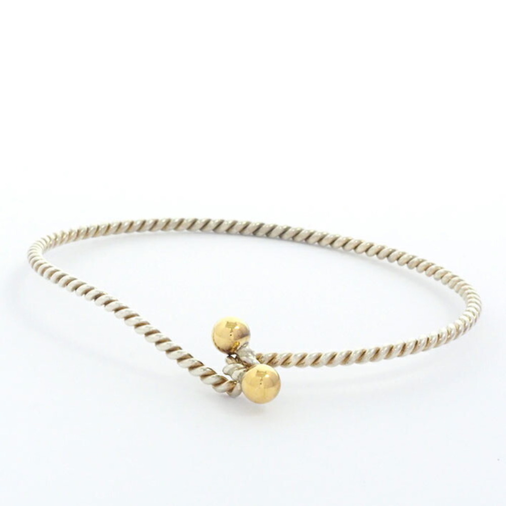 Tiffany Twisted Wire Bracelet Silver Yellow Gold
